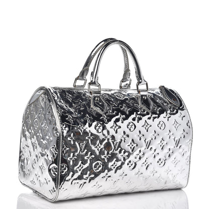 Louis Vuitton Monogram Miroir Speedy 30 Silver 3 of 13