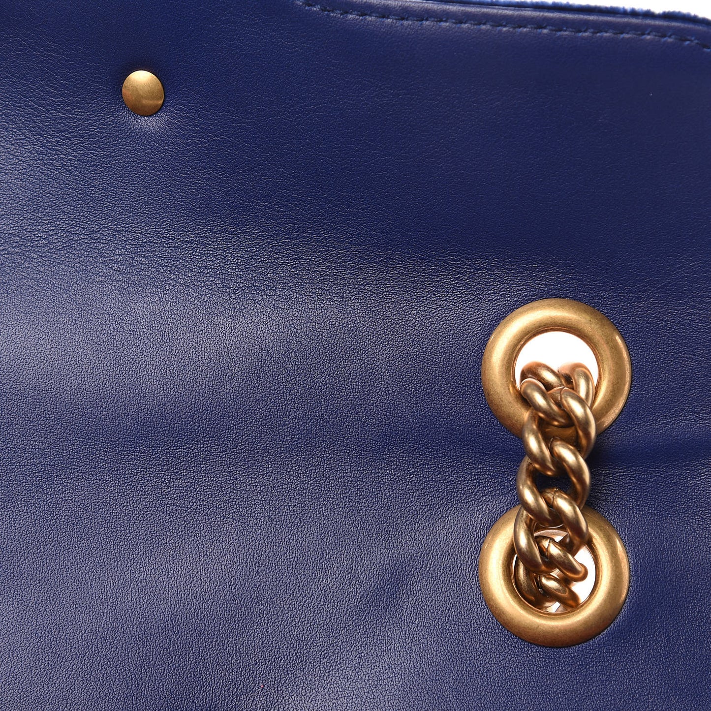 Velvet Matelasse Mini GG Marmont Shoulder Bag Cobalt Blue