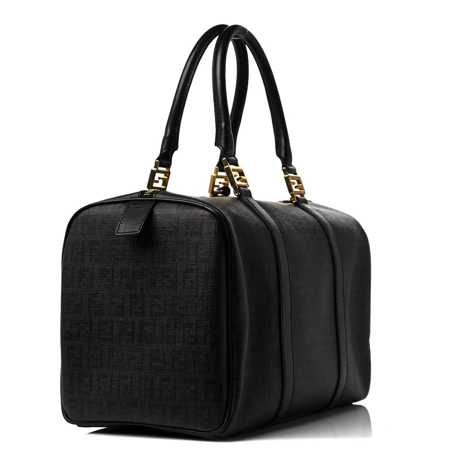 Fendi Zucchino Spalmati Vitello Forever Boston Black 3 of 8