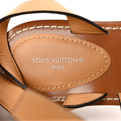 Louis Vuitton Soft Calfskin Perforated Horizon Flat Sandals 36.5 Natural 8 of 8