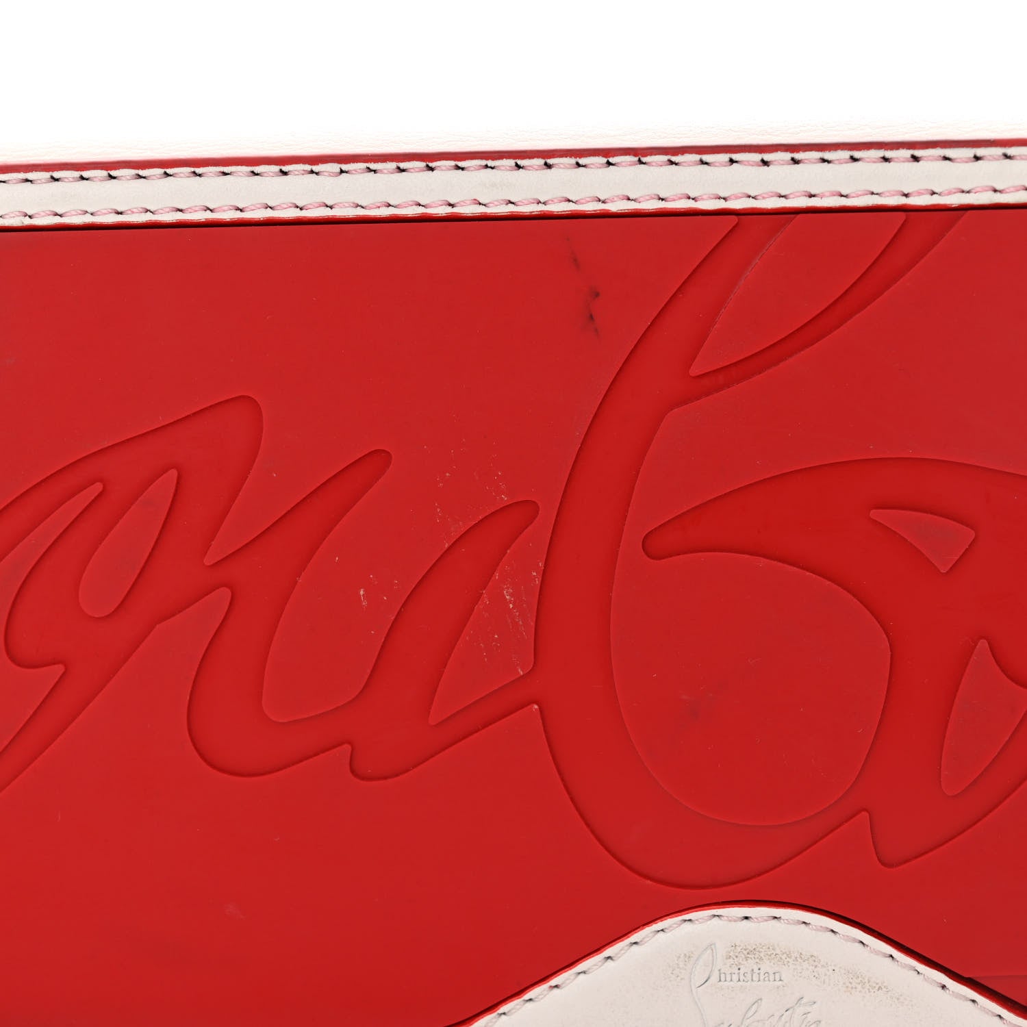 Christian Louboutin Calfskin PVC Love Spikes East West Cabata Tote Latte Multicolor 24 of 25