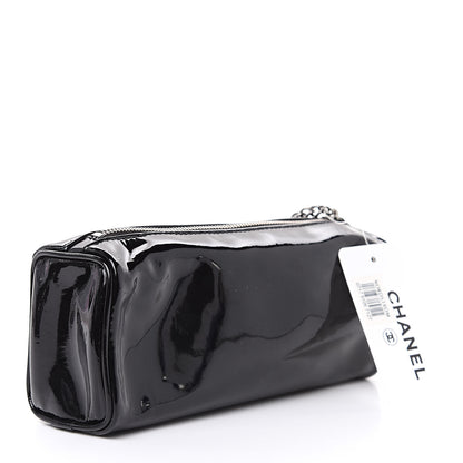 Chanel Patent Camellia Cosmetic Pouch Black 3 of 11