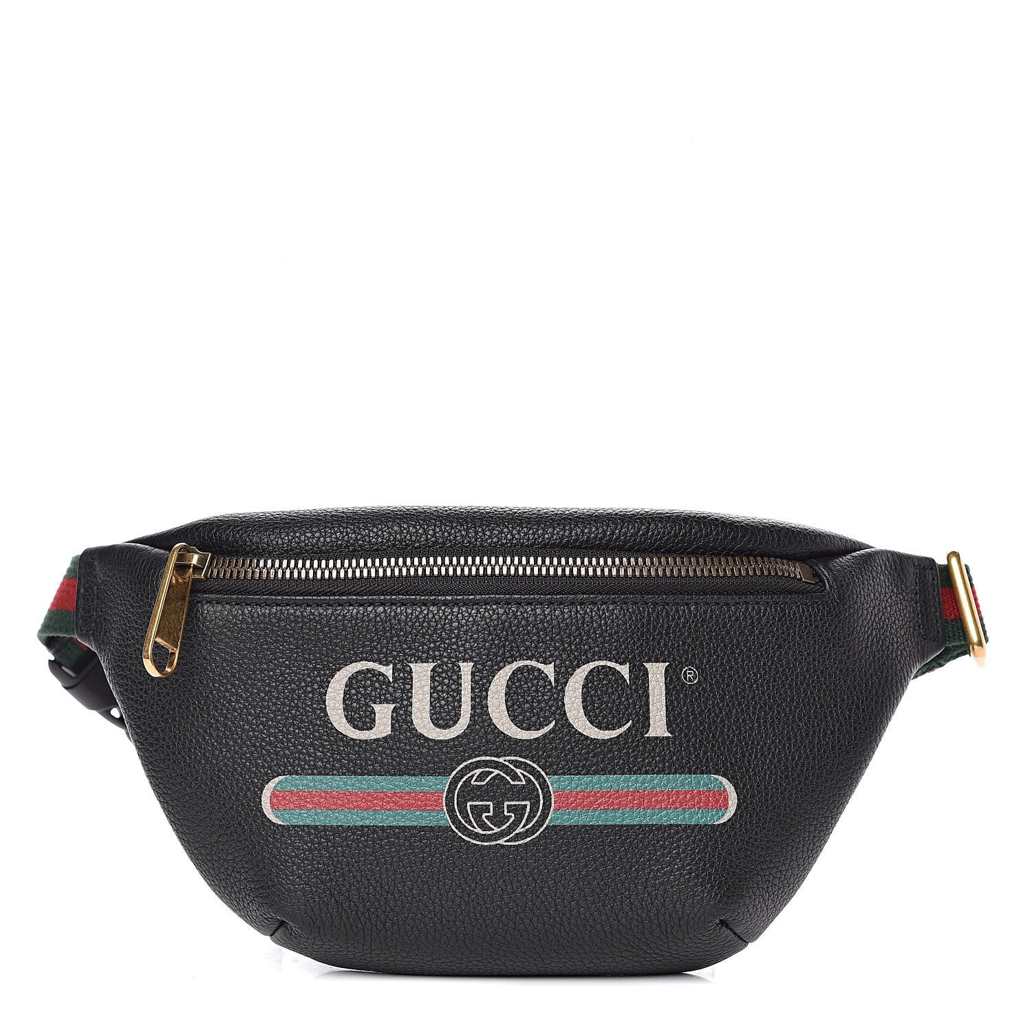 Gucci Grained Calfskin Small Logo Belt Bag Black 1 of 9