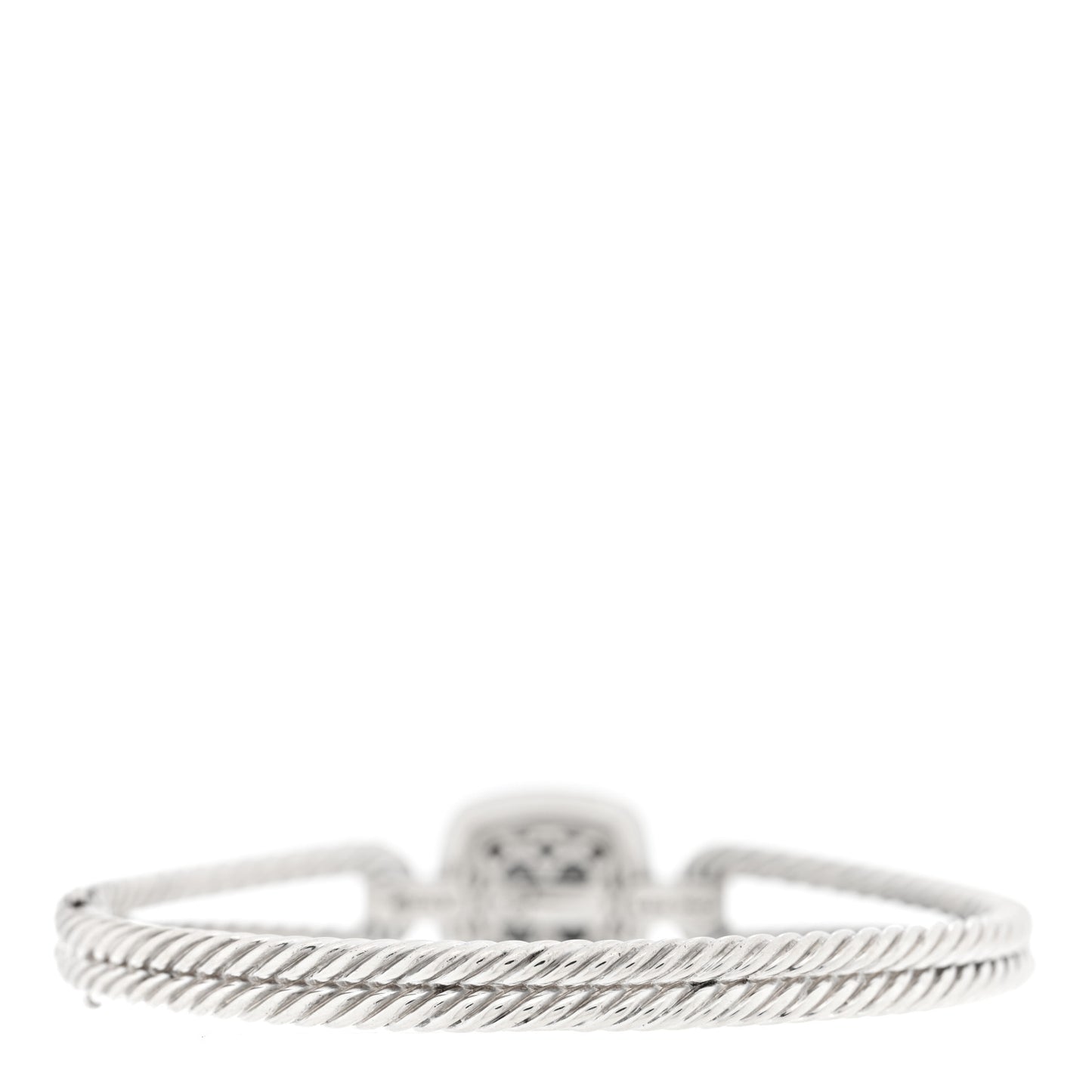Sterling Silver 18K Yellow Gold Diamond Garnet Albion Cable Bracelet