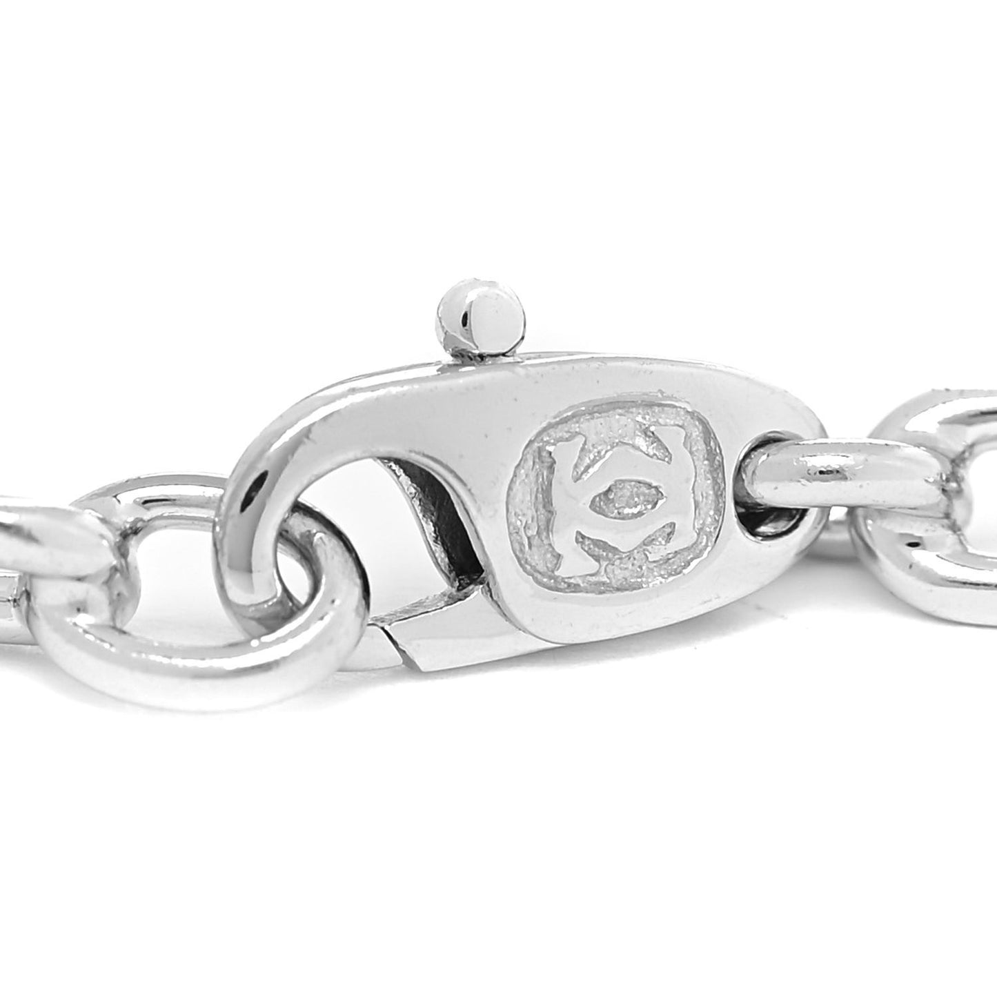 18K White Gold Diamond Panthere Charm Bracelet