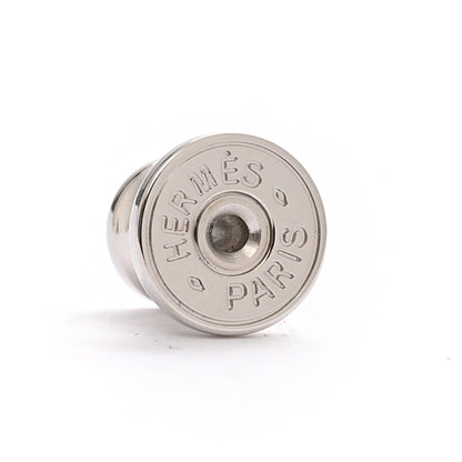 Hermes Palladium Lacquered Mini Pop H Earrings White 4 of 6