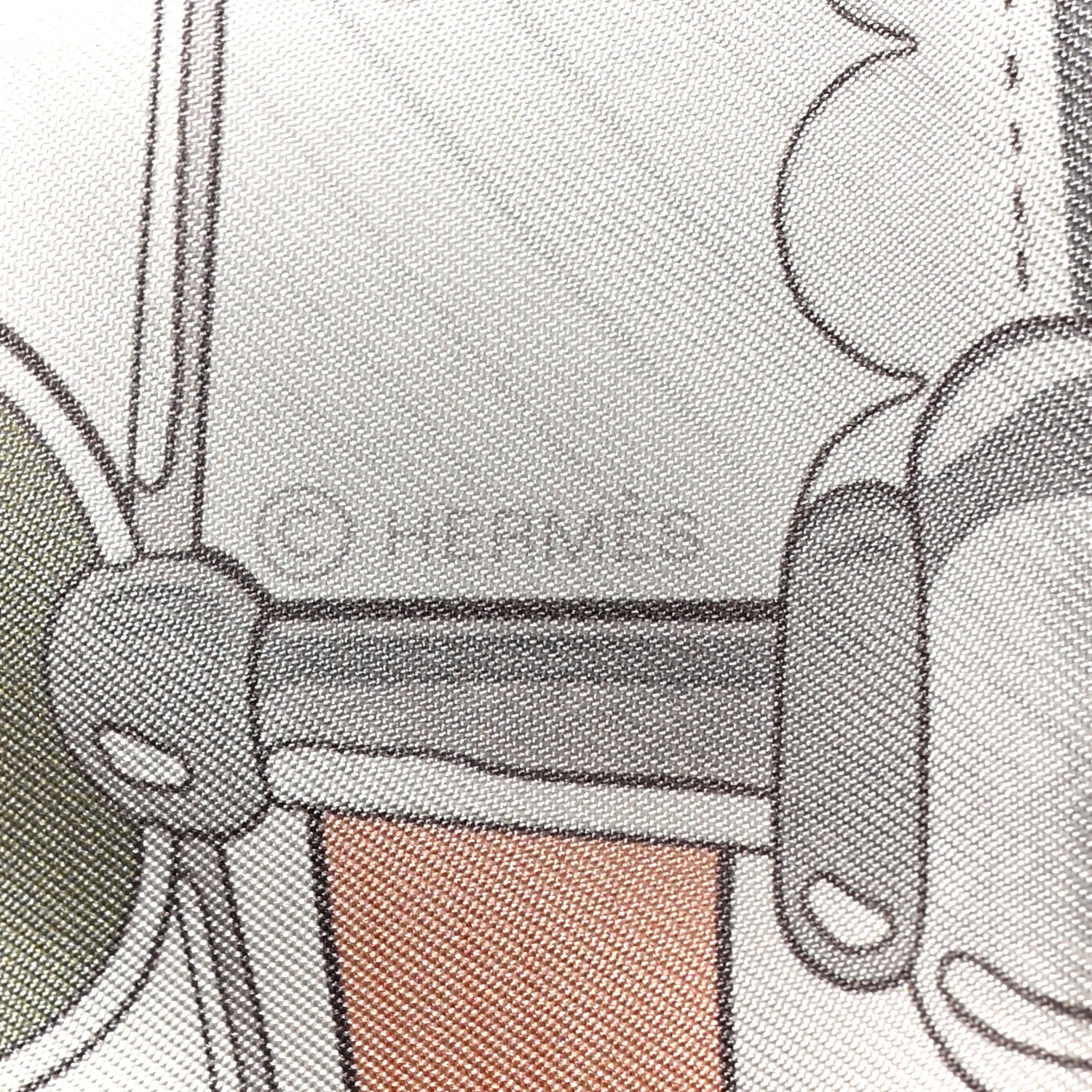 Hermes Silk Pony Pit Stop Double Face Scarf 90 Rose Poudre Gris White 4 of 5