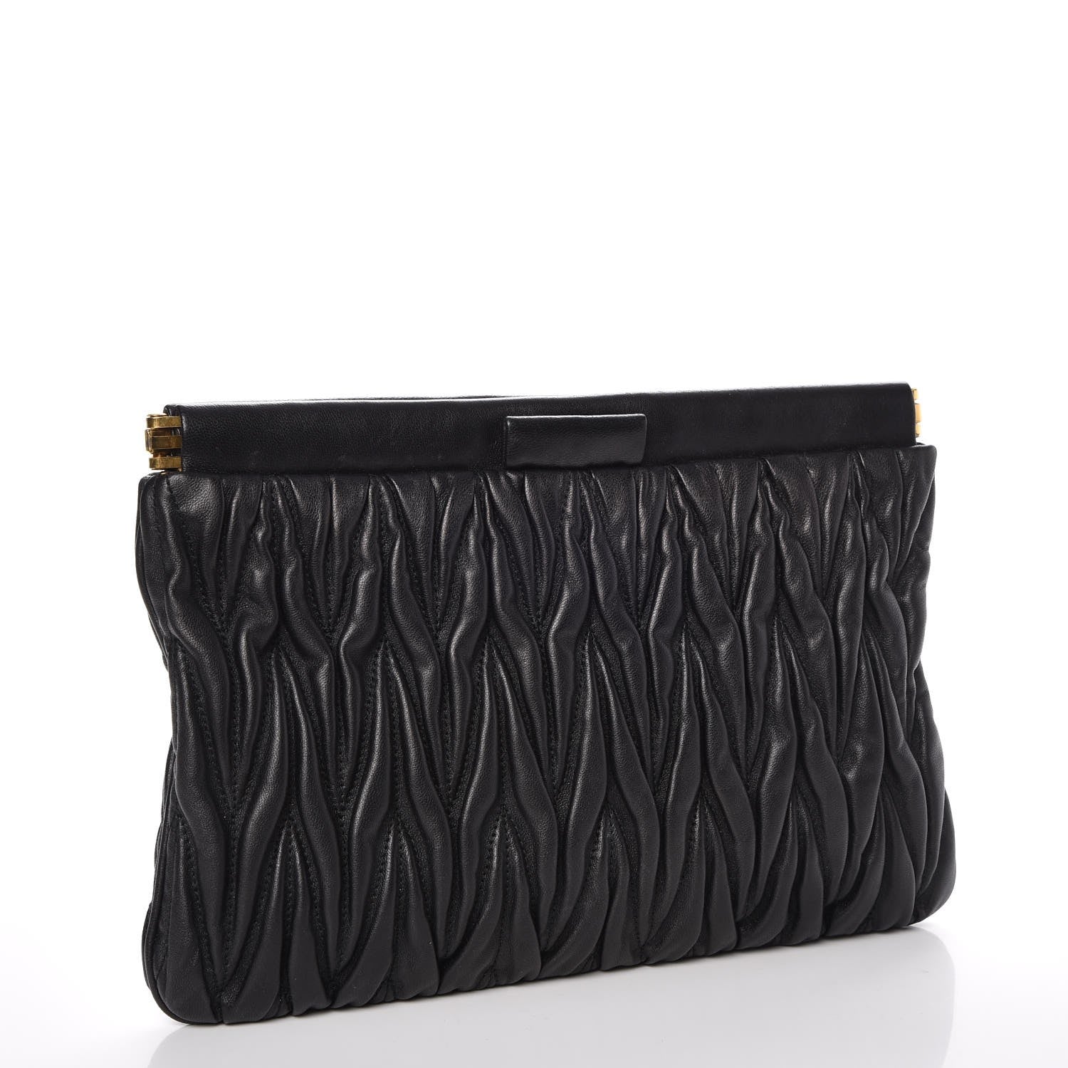 Miu Miu Nappa Matelasse Clutch Nero Black 3 of 8