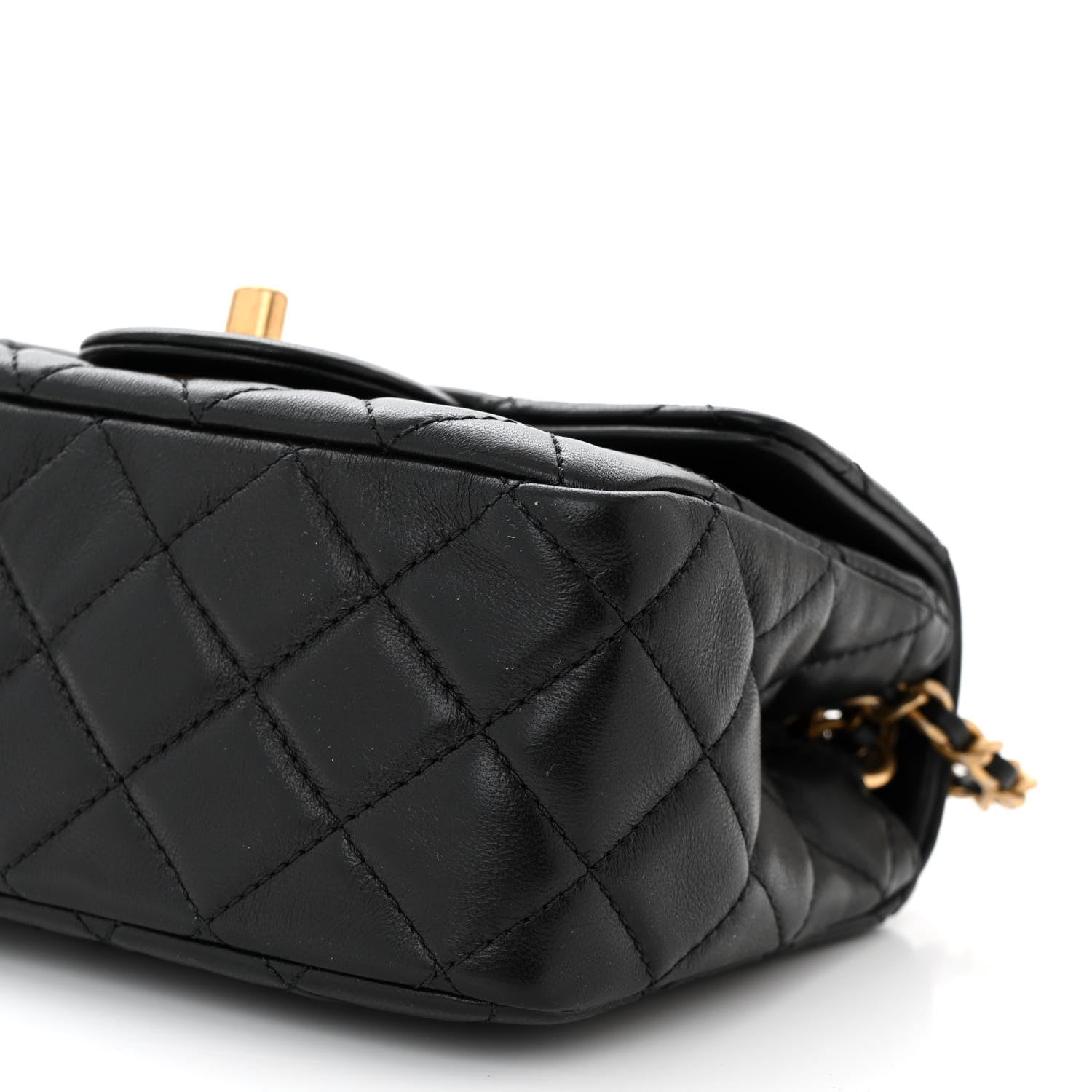Chanel Lambskin Quilted Mini Pearl Crush Flap Black 10 of 10