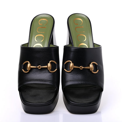 Gucci Granada Kid Houdan Platform Slide Sandals 38.5 Black 5 of 12