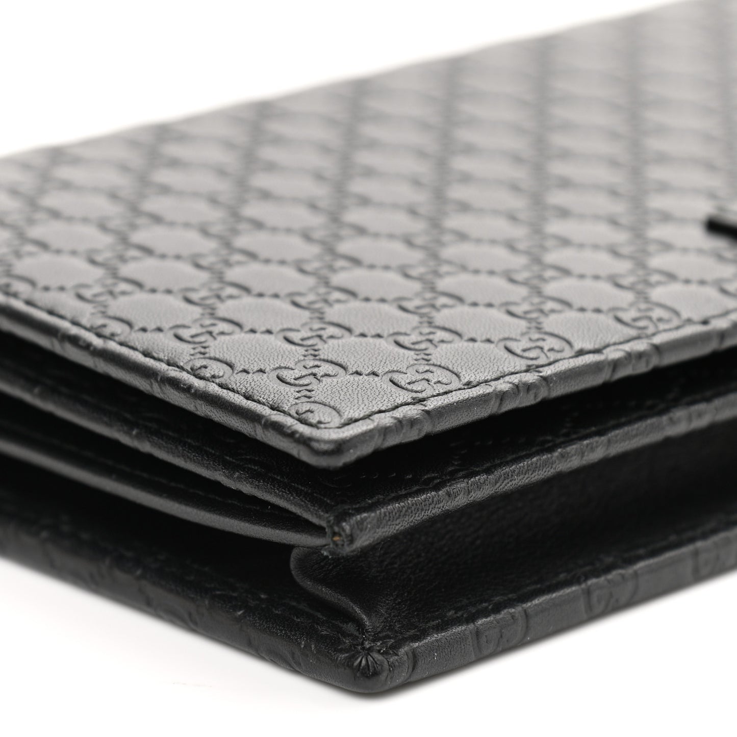 Microguccissima Crossbody Wallet Black