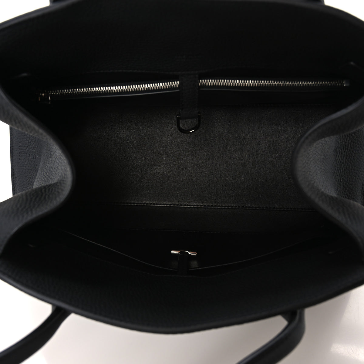 The Row Matte Grained Calfskin Margaux Shoulder 12 Black 4 of 9