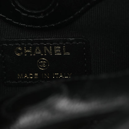 Chanel Shiny Lambskin Quilted Micro 31 Clutch With Chain Black 6 of 10