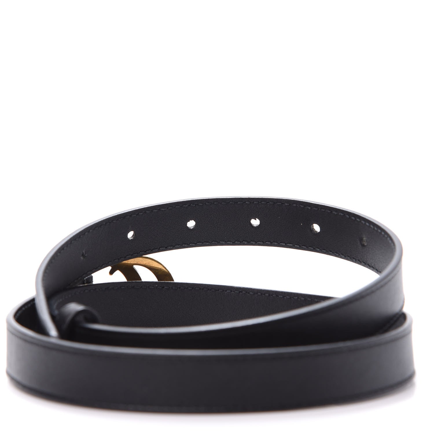 Gucci Calfskin Double G 20mm Belt 80 32 Black 4 of 6
