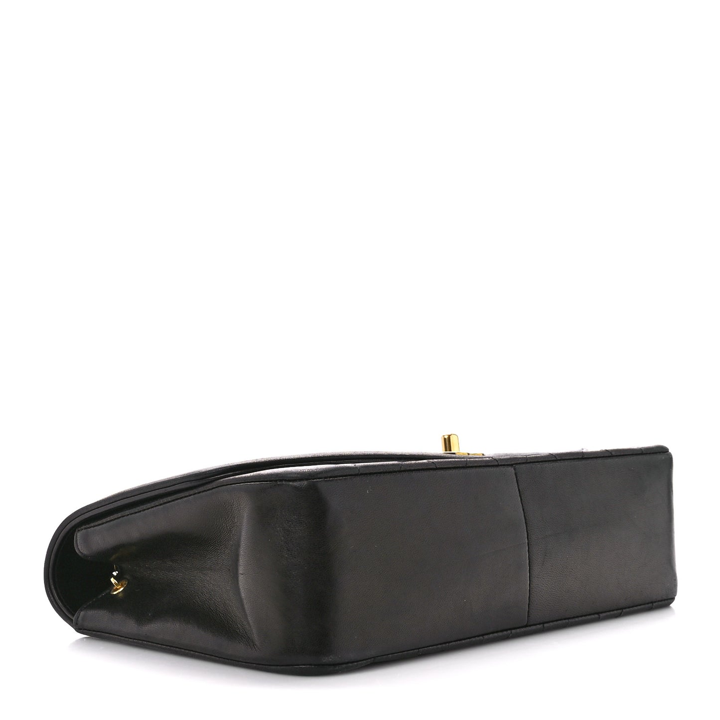 Lambskin Quilted Medium Single Flap Black
