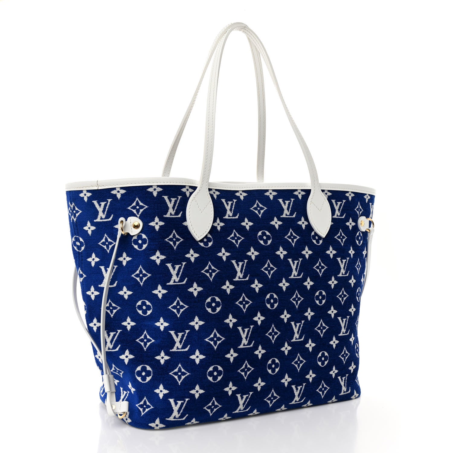 Louis Vuitton Jacquard Velvet Monogram LV Match Neverfull MM Bleu 3 of 9