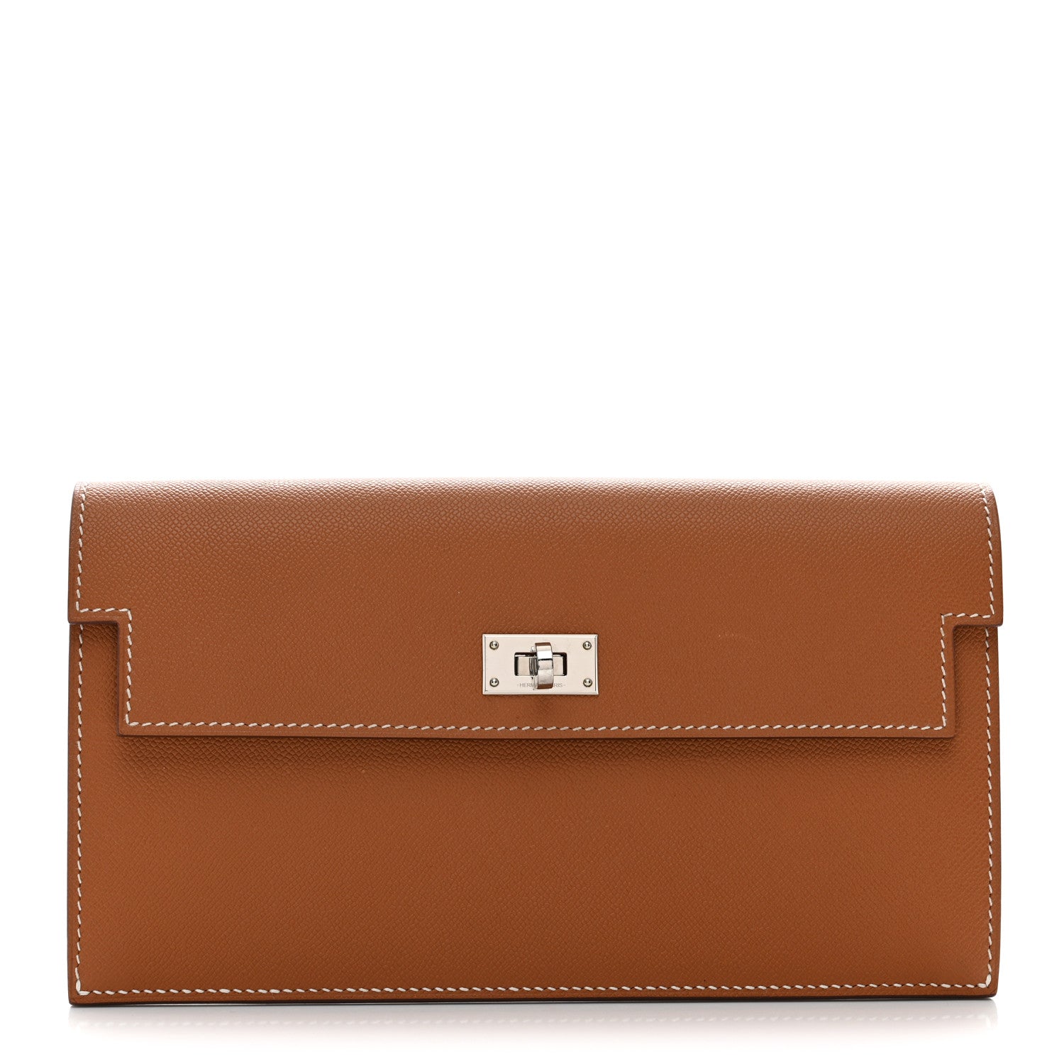 Hermes Madame Calfskin Kelly Pocket Long Wallet Gold 1 of 7