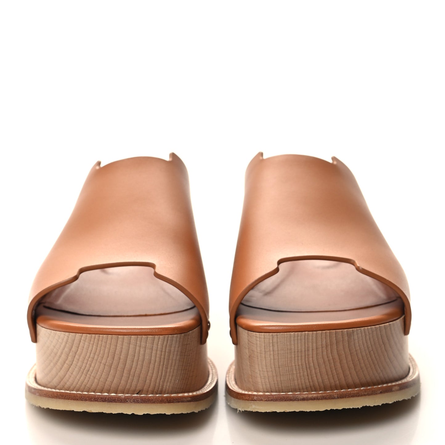Calfskin Ellipse Mules 36 Marron Glaise