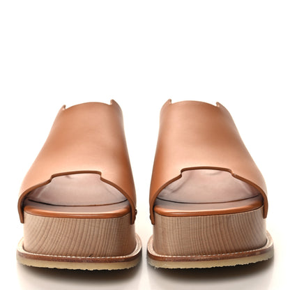 Hermes Calfskin Ellipse Mules 36 Marron Glaise 2 of 8