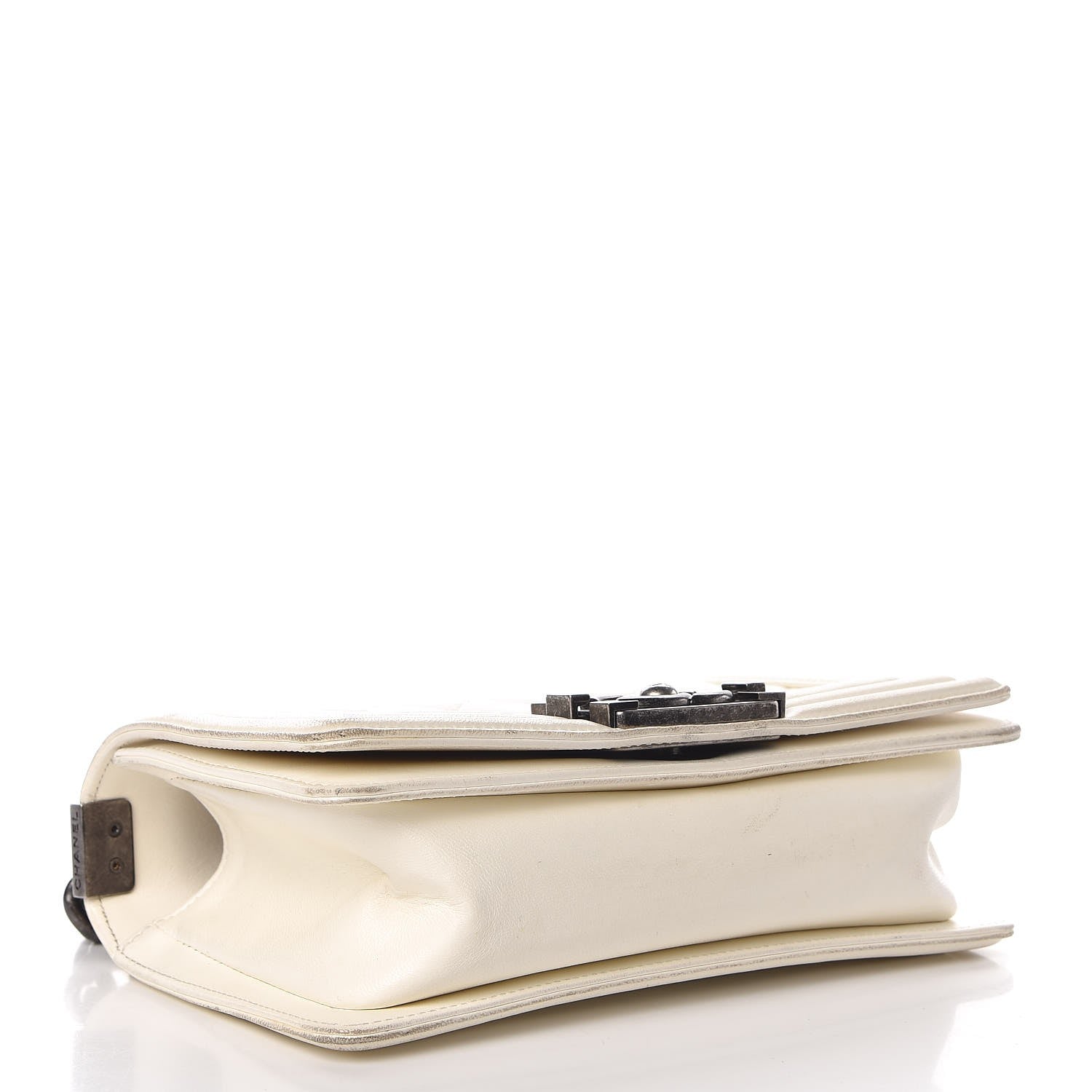 Chanel Lambskin Quilted Small Boy Flap Ivory 4 of 14