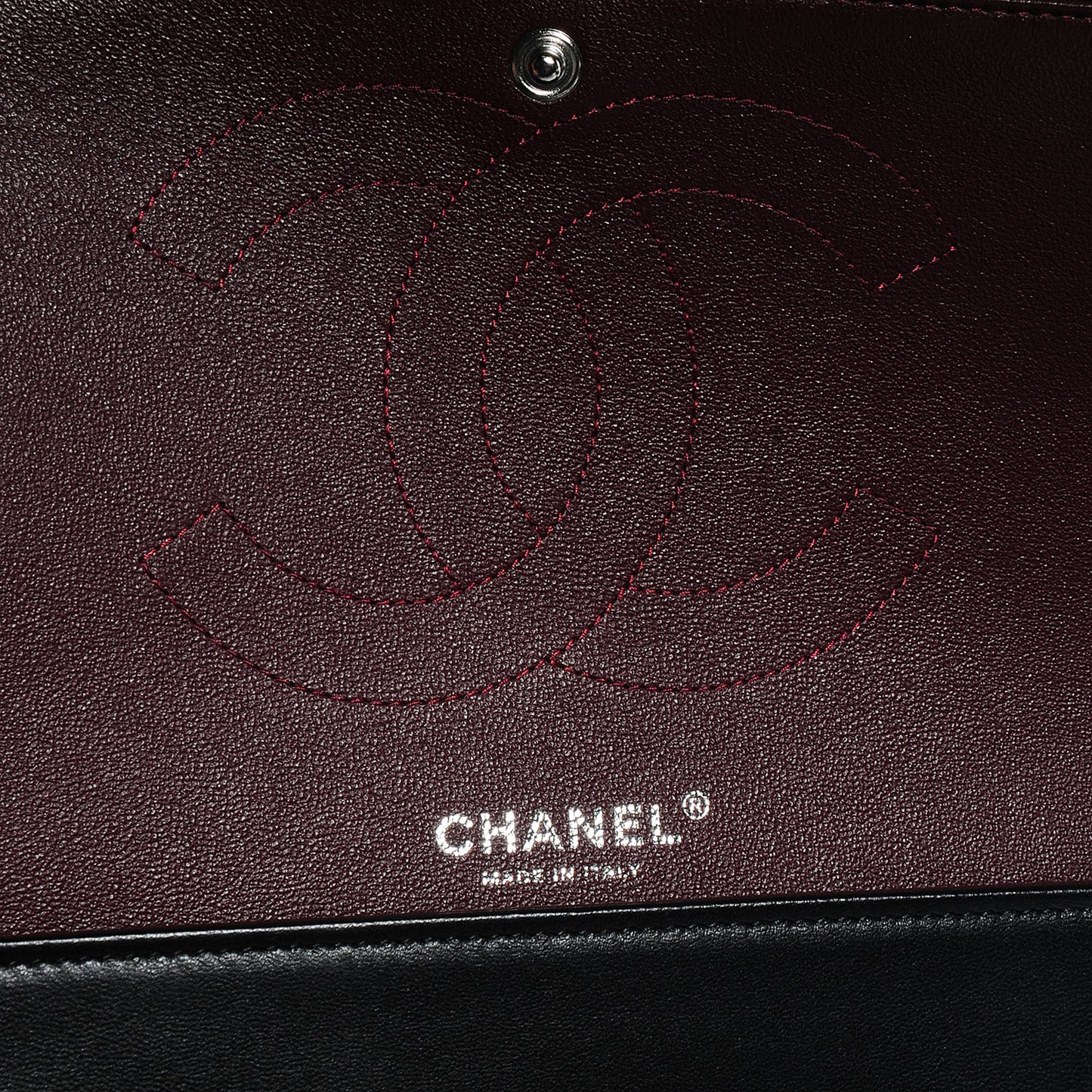 Lambskin Jumbo Double Flap Black