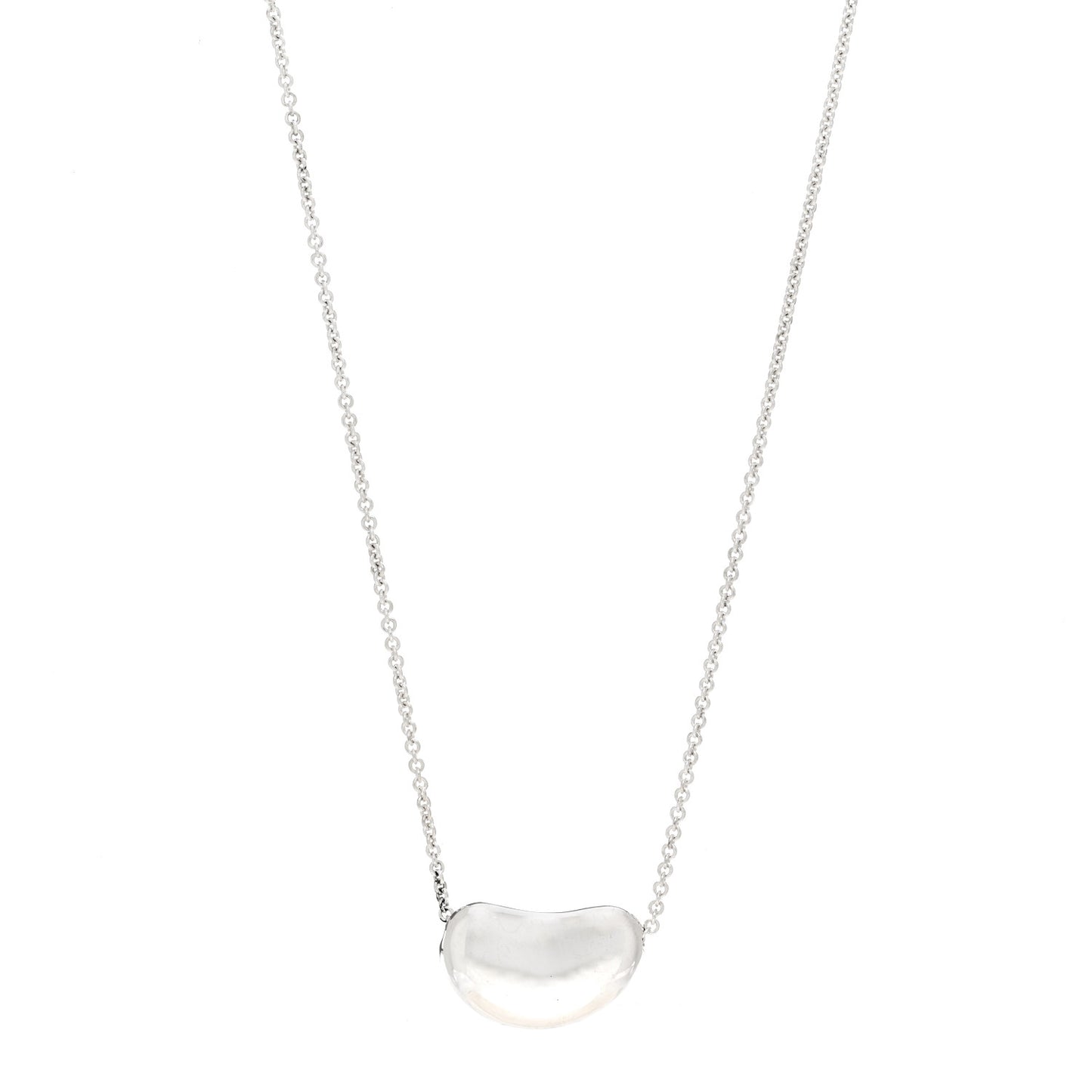 Sterling Silver 20mm Elsa Peretti Bean Pendant Necklace