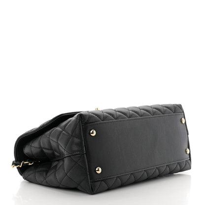 Chanel Caviar Quilted Small Coco Handle Flap Black 4 of 10