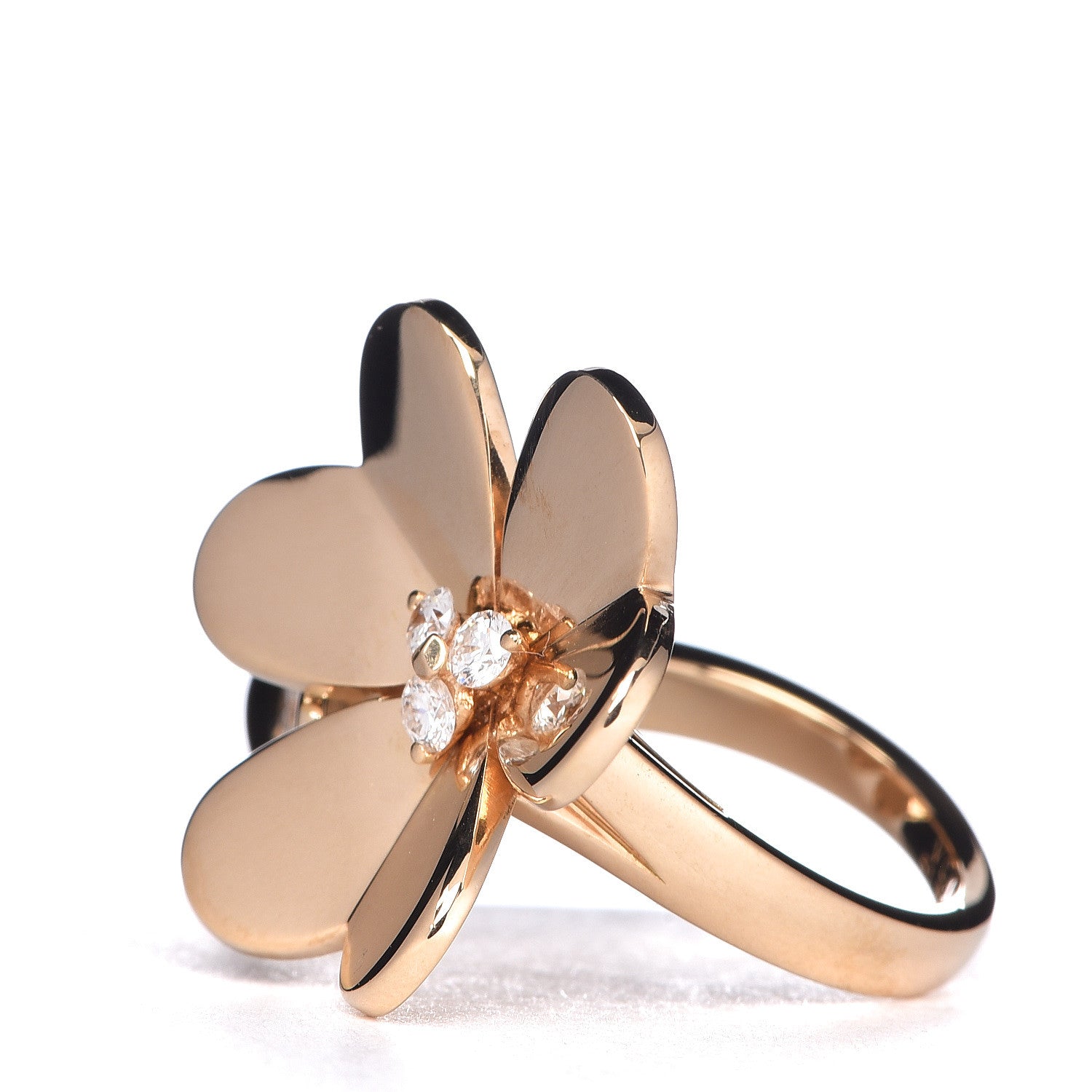 Van Cleef & Arpels 18K Yellow Gold Diamond Frivole Between The Finger Ring 51 5.75 3 of 6