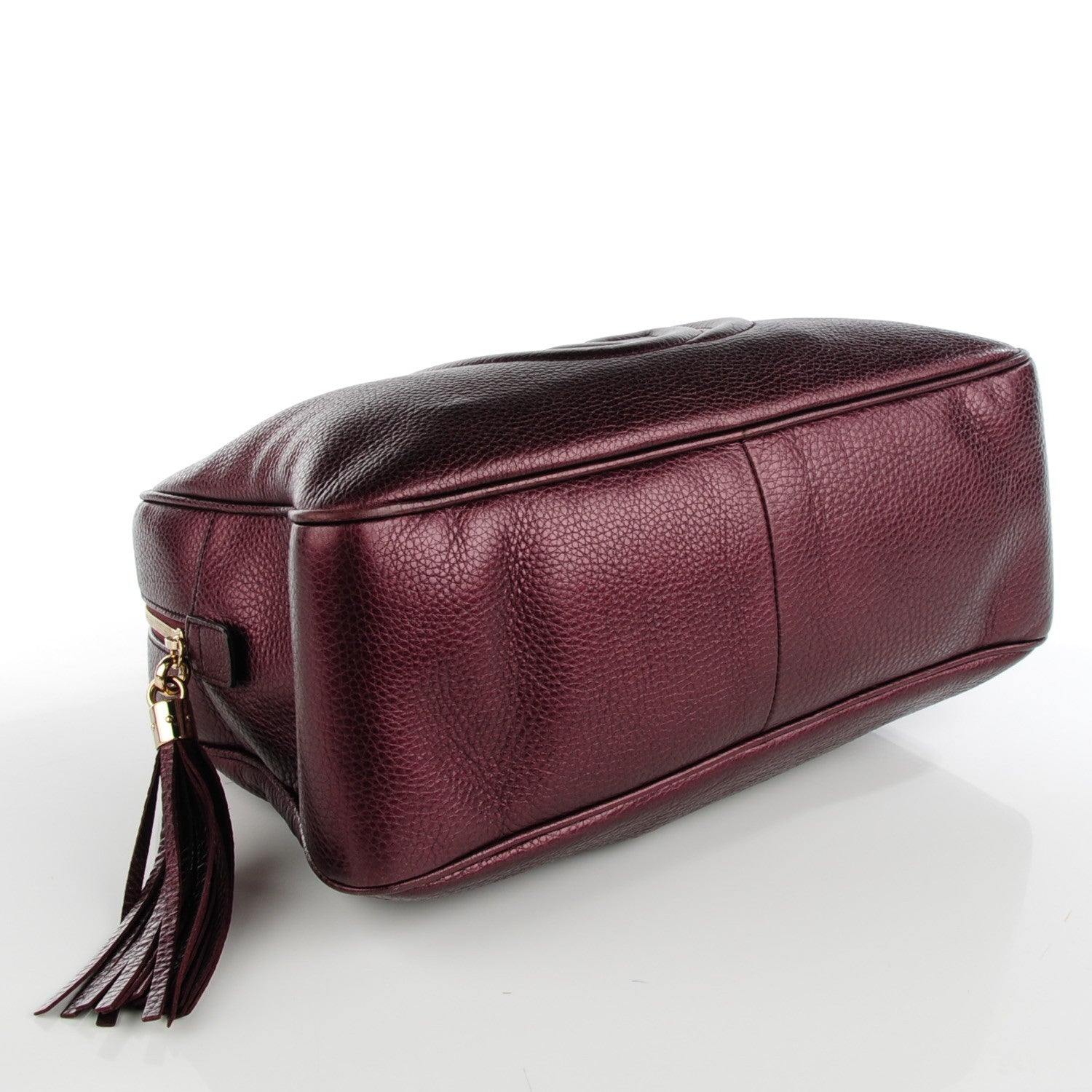Gucci Metallic Cellarius Calfskin Medium Soho Bowler Classic Burgundy 4 of 7
