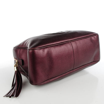 Gucci Metallic Cellarius Calfskin Medium Soho Bowler Classic Burgundy 4 of 7