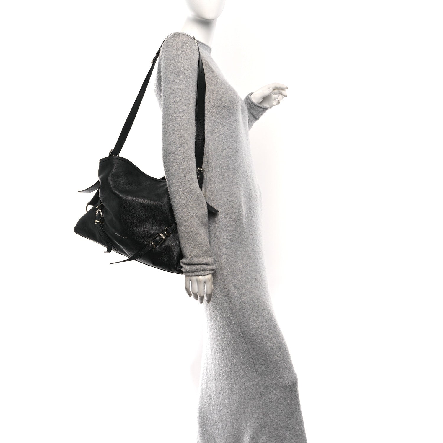 Givenchy Calfskin Medium Voyou Bag Black 2 of 11