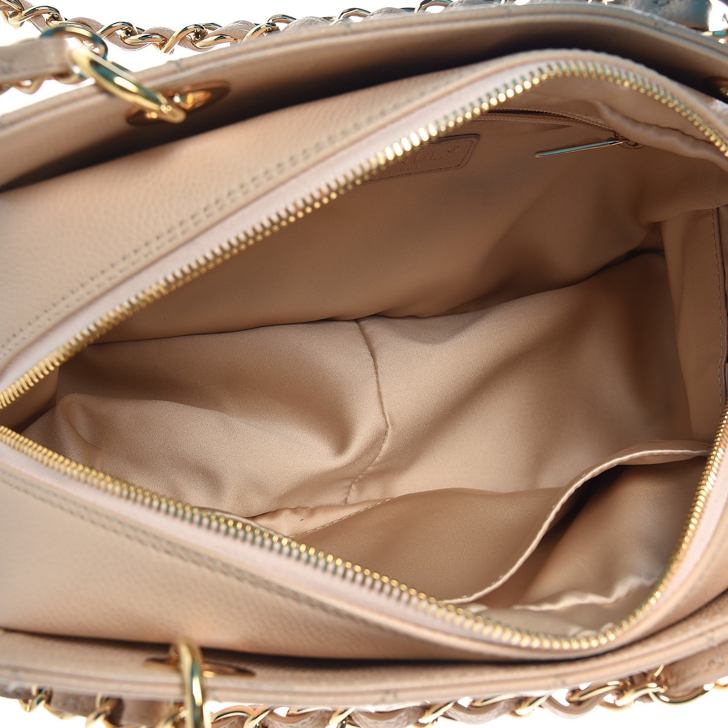 Chanel Caviar Quilted Petit Timeless Tote PTT Beige 5 of 10
