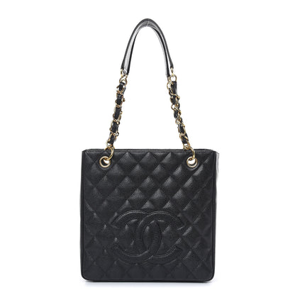 Chanel Caviar Quilted Petit Shopping Tote PST Black 1 of 17