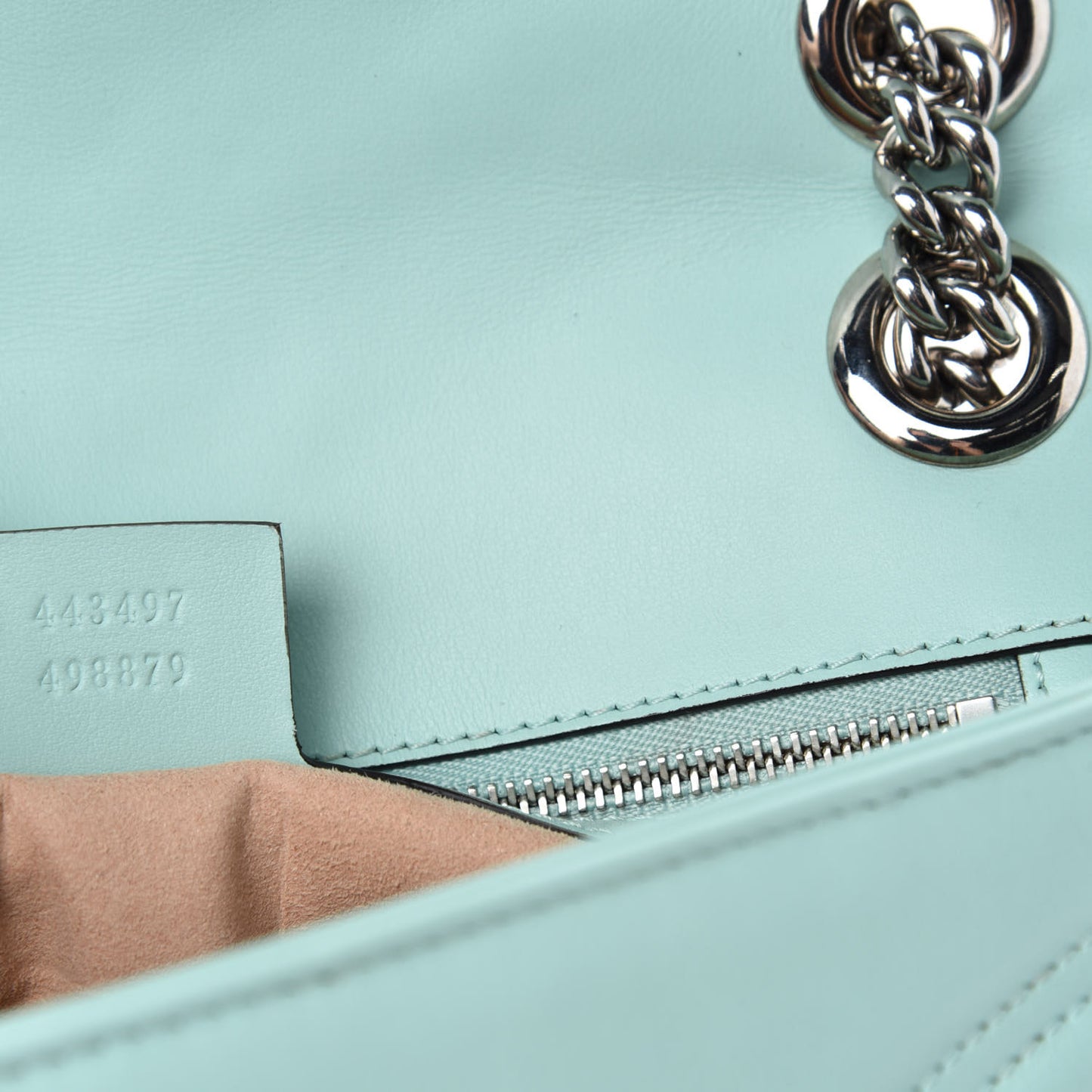 Calfskin Matelasse Small GG Marmont Shoulder Bag Water Green