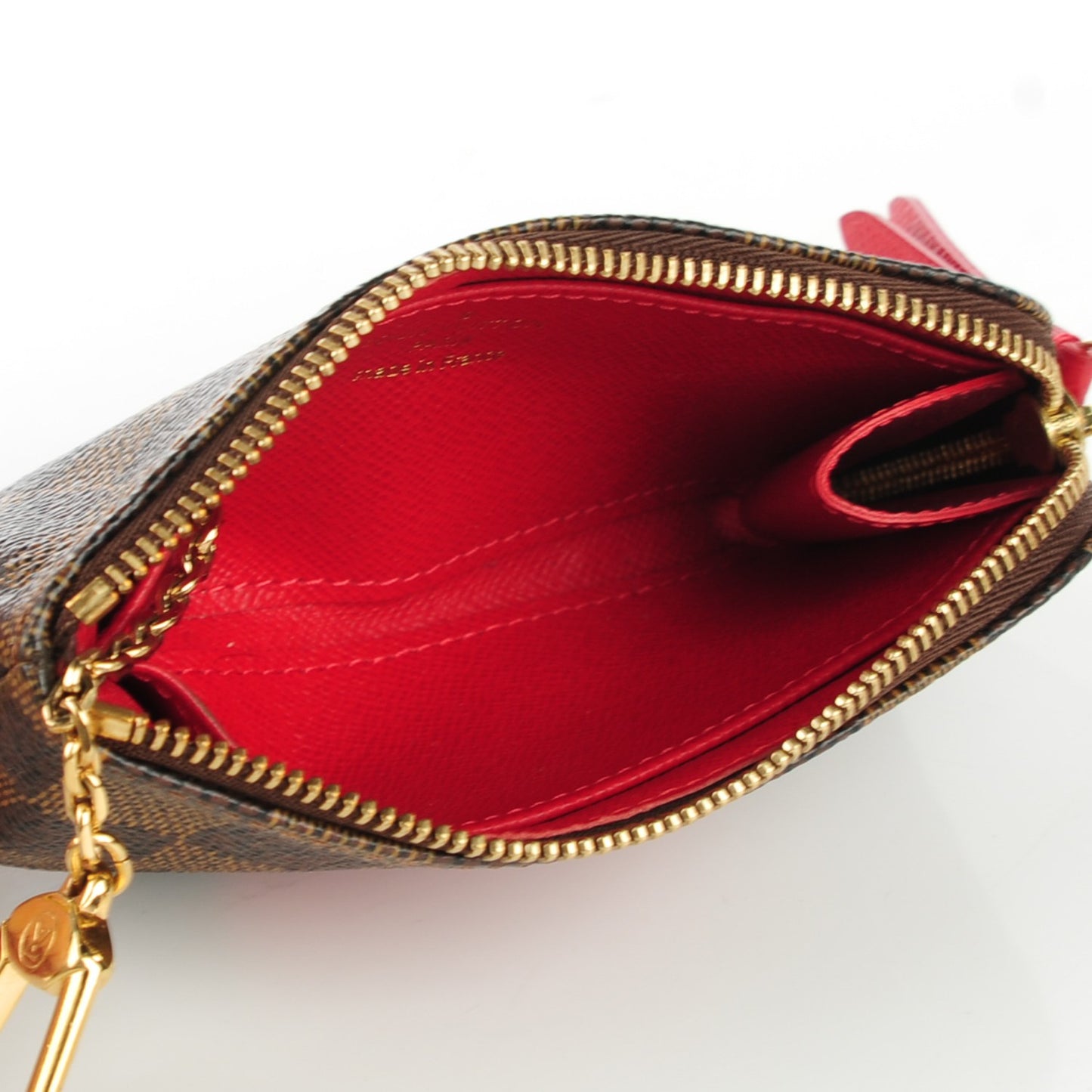 Damier Ebene Complice Trunks and Bags Key Pouch Red