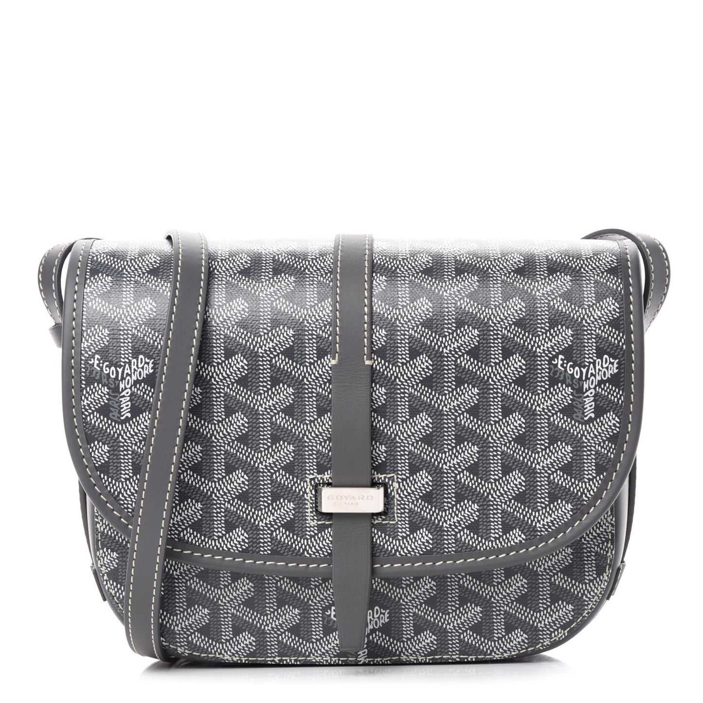 Goyardine Belvedere II PM Messenger Bag Gray