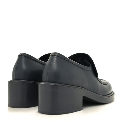 Chanel Calfskin CC Platform Loafers 38 Grey 4 of 8