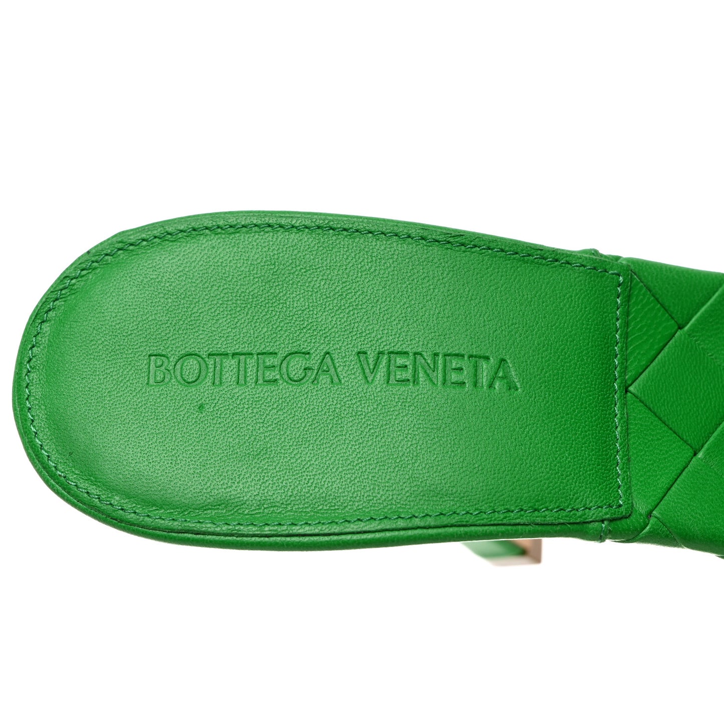Nappa Maxi Intrecciato Lido 90mm Mule Sandals 38 Grass 39.5 Grass