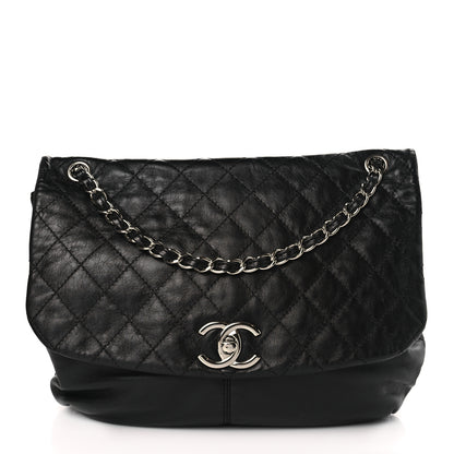 Chanel Calfskin Quilted Large Trianon Messenger Flap Black 1 of 9