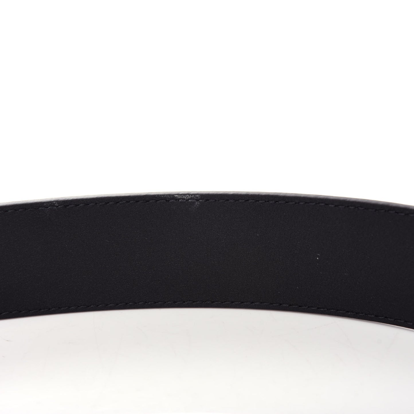 Textured Dollar Calfskin Nickel Double G 40mm Belt 90 36 Black