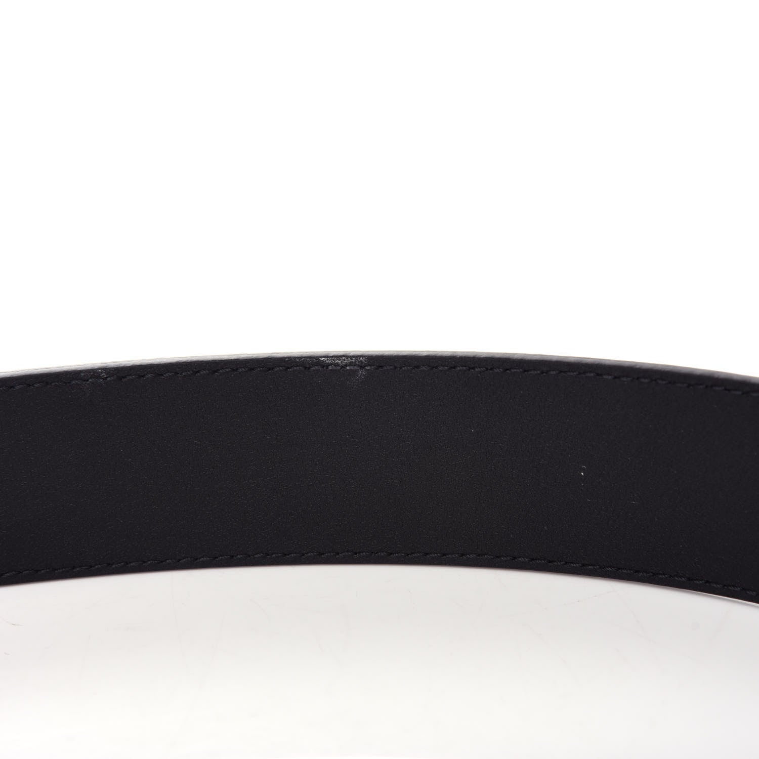 Gucci Textured Dollar Calfskin Nickel Double G 40mm Belt 90 36 Black 6 of 6