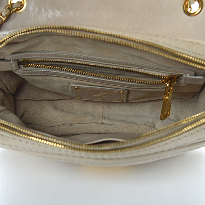 Prada Glace Calf Pushlock Chain Shoulder Bag Ginestra 5 of 12