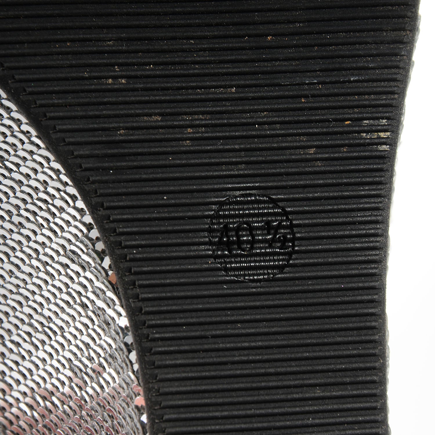 Fendi Sequin Wedge Platform Sandals Silver 40.5 7 of 7