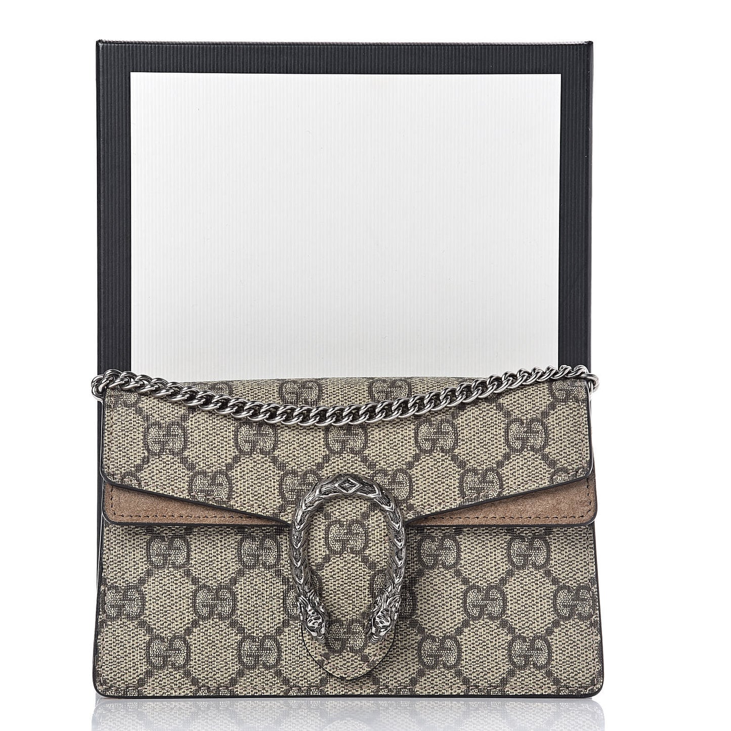 GG Supreme Monogram Super Mini Dionysus Shoulder Bag Taupe