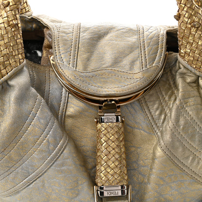 Fendi Nappa Nuvolata Bimetal Spy Oro Argento 8 of 10
