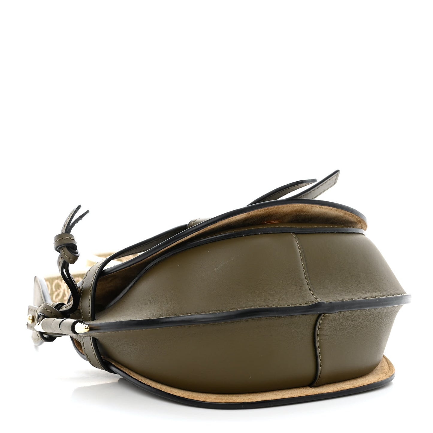 Calfskin Jacquard Mini Gate Dual Bag Autumn Green