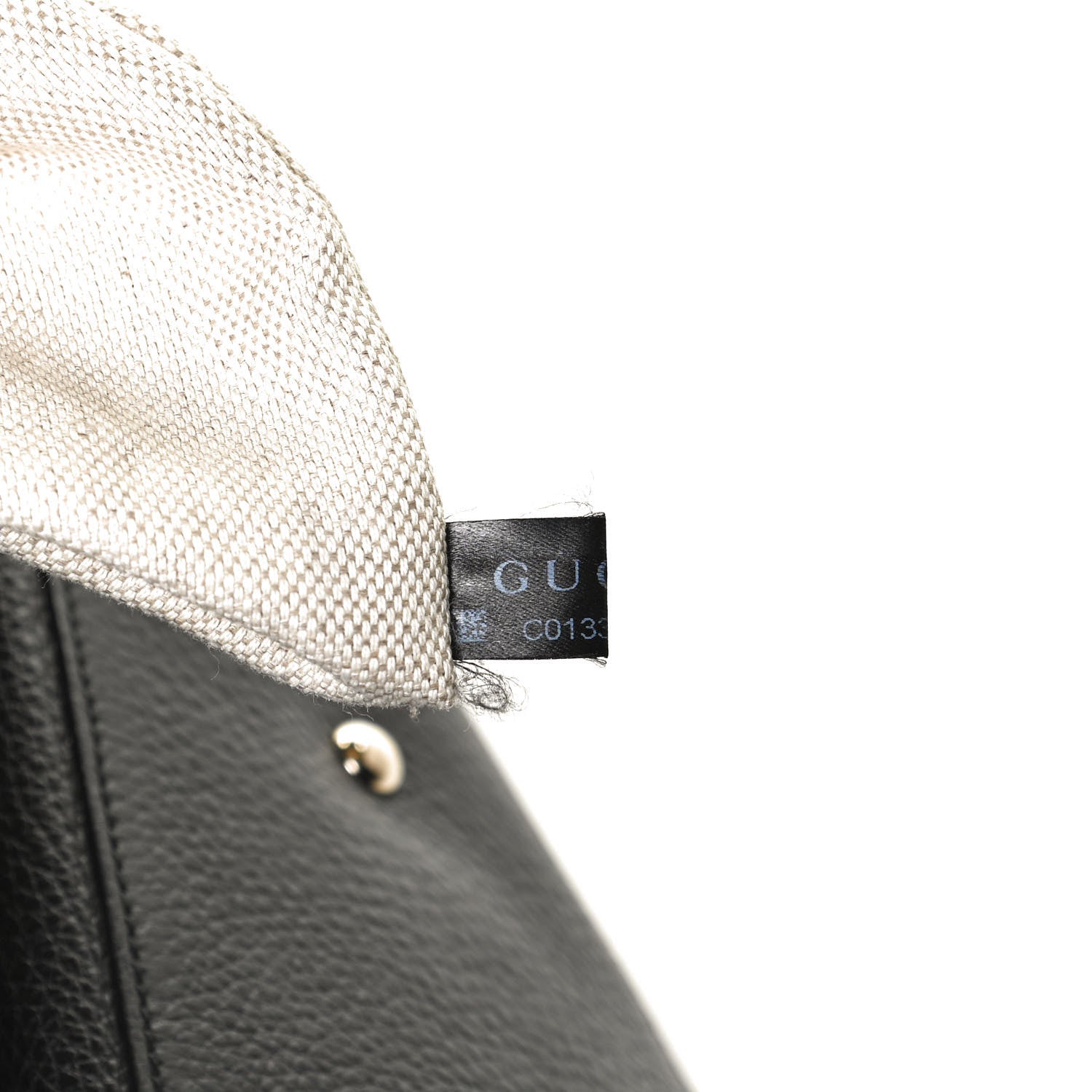 Gucci Pebbled Calfskin Medium Soho Shoulder Bag Black 7 of 10