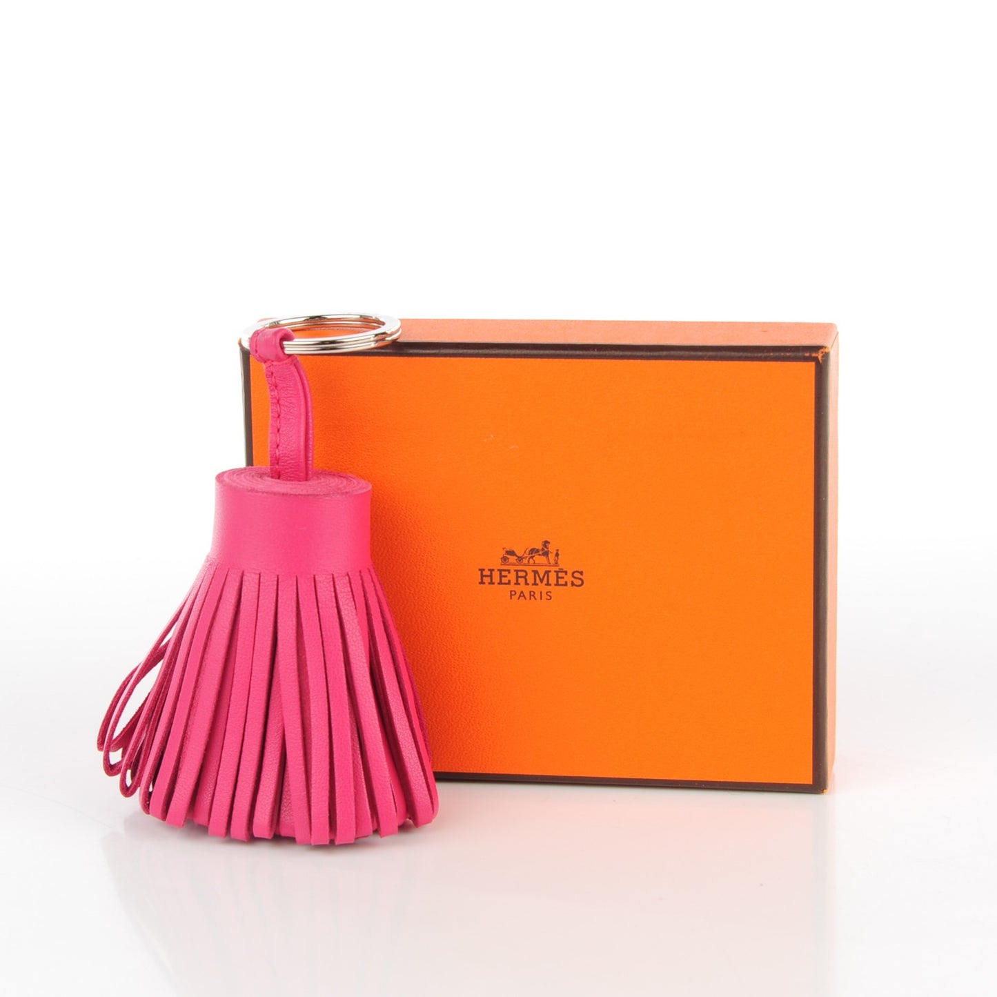 Lambskin Carmen Tassel Key Holder Rose Shocking