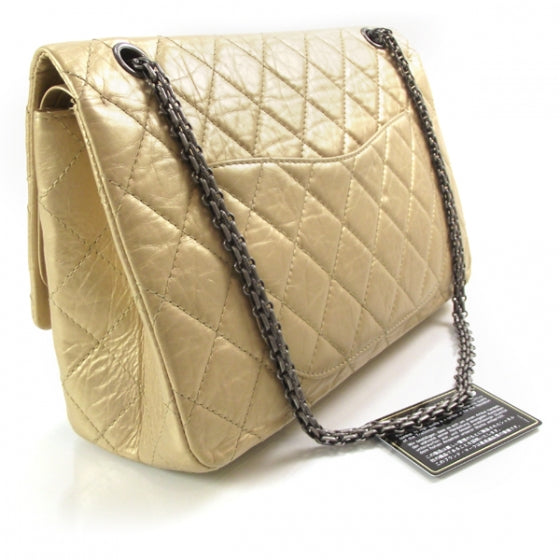 Matte Leather 2.55 Reissue 227 Jumbo Flap Gold