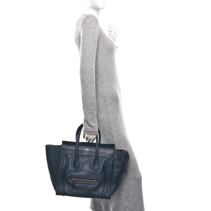 Celine Smooth Calfskin Mini Luggage Navy Blue 2 of 9